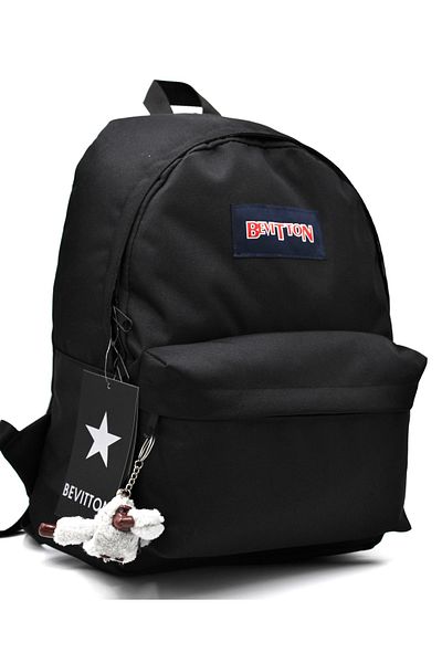 Bevitton Bvt-360 Μαύρη Αδιάβροχη Σχολική Τσάντα Unisex Καθημερινή Σχολική Τσάντα