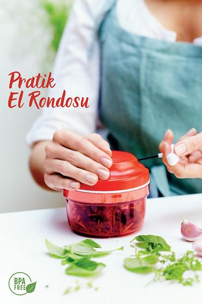 GRİMOR Life Practical String Hand Rondo Small Size Chopper with 3 Blades| Pull and Drop Hand Rondo with 3 Blades