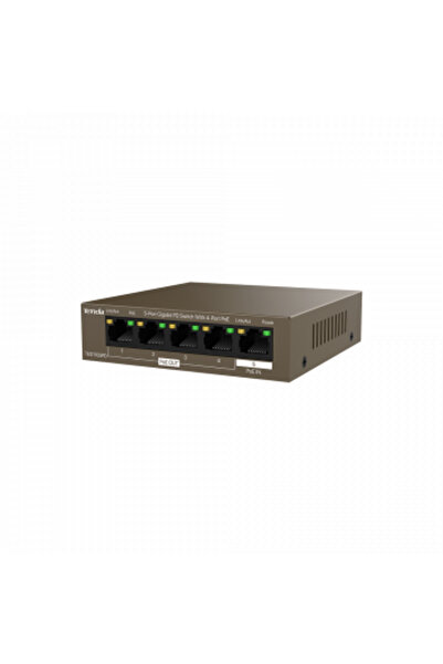 Tenda Teg1105Pd 5 Port 4 Port Poe+ 1 Port Poe+ İn 10-100-1000 Switch Hub Çelik Kasa Rack Mount