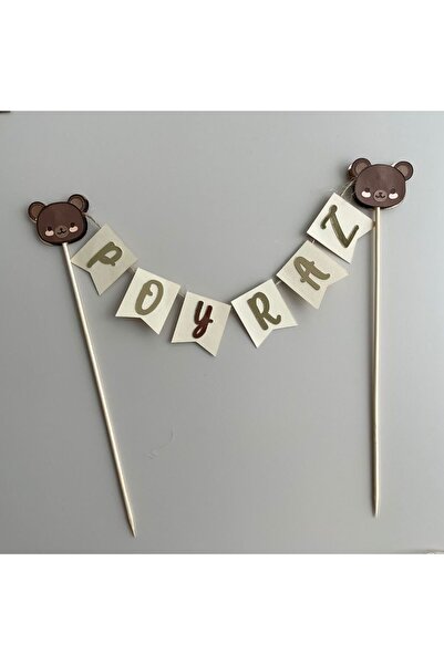 wenucapartyshop Ayıcık Konsept Flama Pasta Süsü