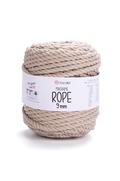 Yarnart MACRAME ROPE 9MM - ΜΑΚΡΑΜΕ ΧΕΙΡΟΠΟΙΗΤΟ ΣΧΟΙΝΙ ΜΠΕΖ-768