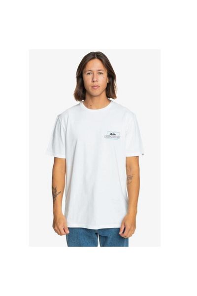 Quiksilver Ανδρικό T-shirt Line By Line Λευκό-10-