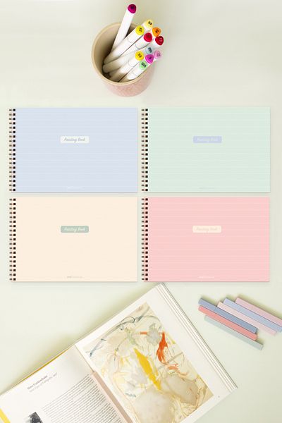 Matt Notebook 17x25 Set de 4 caiete de pictură 20 coli 150 grame dimensiune mică