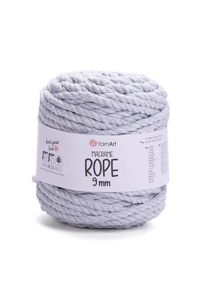 Yarnart MACRAME ROPE 9MM - ΜΑΚΡΑΜΕ ΧΕΙΡΟΠΟΙΗΤΟ ΣΧΟΙΝΙ ΓΚΡΙ-756