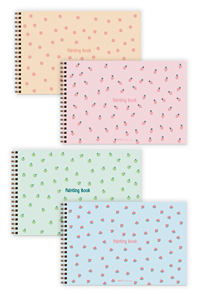 Matt Notebook 17x25 4'lü Resim Defteri Seti 20 Yaprak 150 Gram Küçük Boy