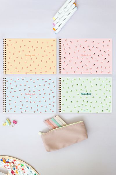 Matt Notebook 17x25 Set de 4 caiete de pictură 20 coli 150 grame dimensiune mică