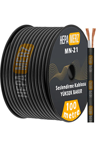 Hepa-Merz Hepa Merz Mn-21 Mono Mikrofon Kablosu 1x0.22 Mm Ses Kablosu 100 Mt....