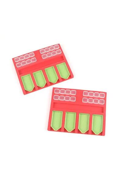 Movas Sanat 8 Bölmeli Katlı Organizer - Kırmızı | Mozaik Tablo Aksesuarı | E2020ak14