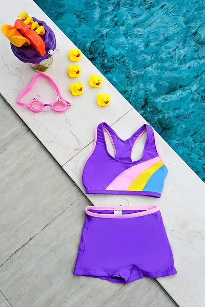 Eke Tekstil Girl's Swimming Top-Under Set Swimsuit