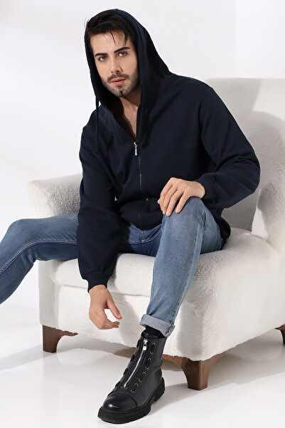 Endies Світшот з капюшоном і блискавкою 19195 Темно-синій