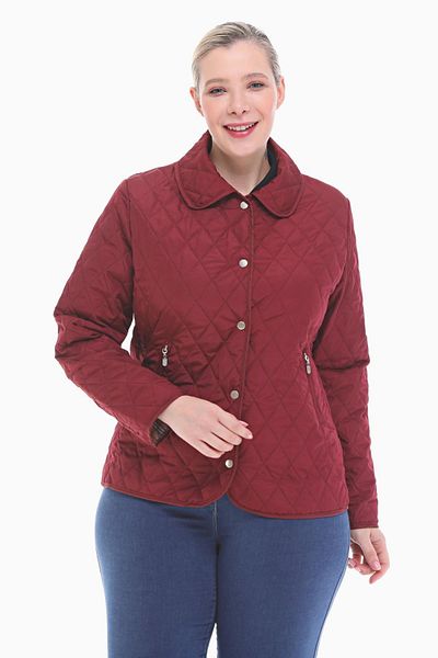 VETRE Large Size Bb Burgundy Seasonal Quilted Coat 1039
