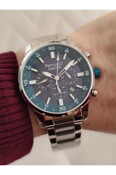 Ferrucci Steel Case Men's Wristwatch Functional 2015