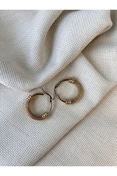 Ore design Gold Colored Steel Earrings