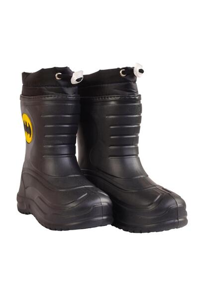 Batman Erkek Çocuk Su Geçirmez İçi Kürklü Hafif Yağmur Çizmesi