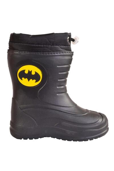Batman Erkek Çocuk Su Geçirmez İçi Kürklü Hafif Yağmur Çizmesi