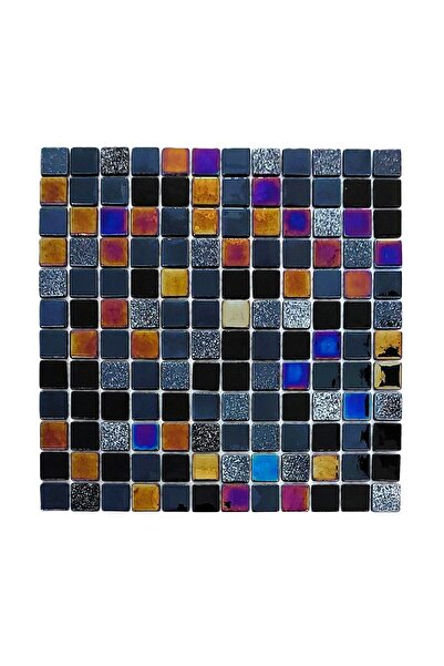 MozaiKristaL Yaşam alanlarının tüm yüzeyleri için 25x25 mm Siyah Lüster Mix C...
