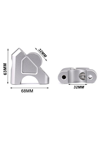 Knmaster 32 Mm Motosiklet Gri Gidon Yükseltme Aparatı