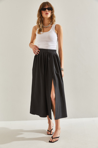 Bianco Lucci Rozšířená sukně s vysokým pasem s rozparkem – Dámské60251145