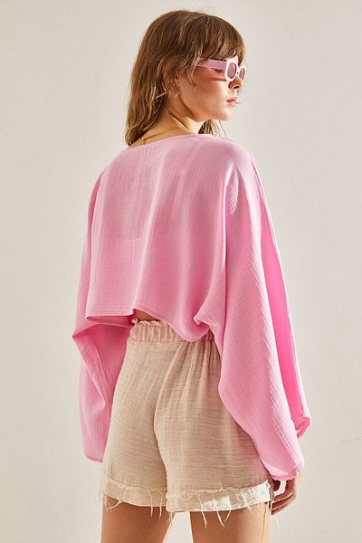 Bianco Lucci Γυναικεία Μπλούζα Bat Sleeve Crop -60251156