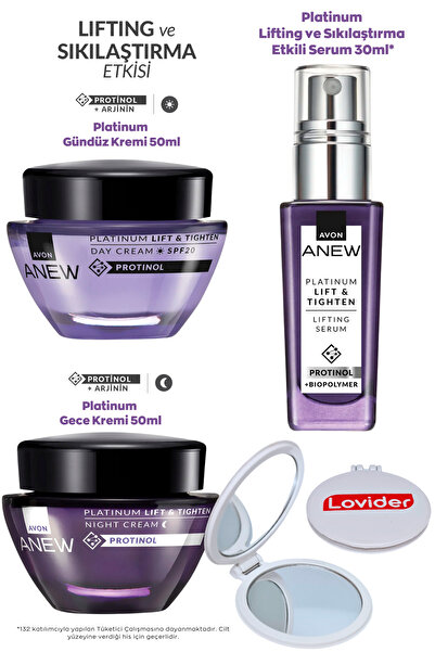 AVON Anew Platinum Set; Gündüz + Gece Kremi 55+ Yaş + Lifting ve Sıkılaştırma...