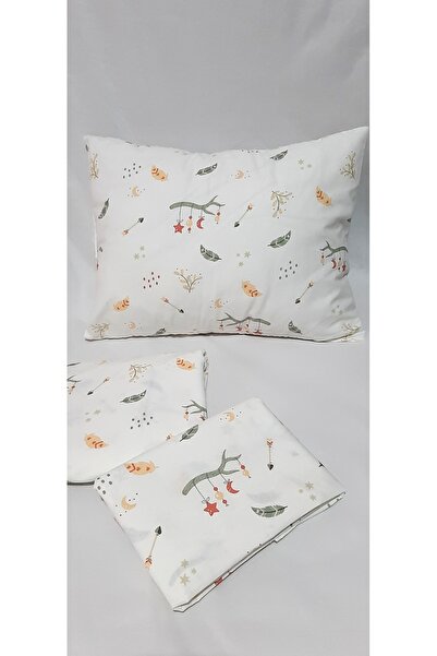 Park beşik 80x120cm bebek nevresim takımı orman desen  %100 pamuk
