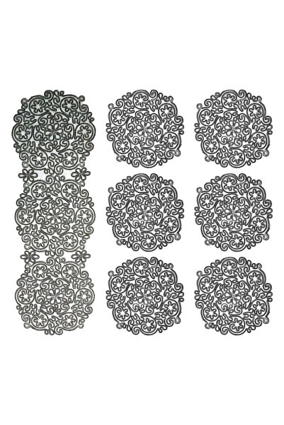 CAMİNHO DA LUA Set de bucătărie de lux pentru 6 persoane - set de prezentare cu farfurie și iederă, cutie de zestre