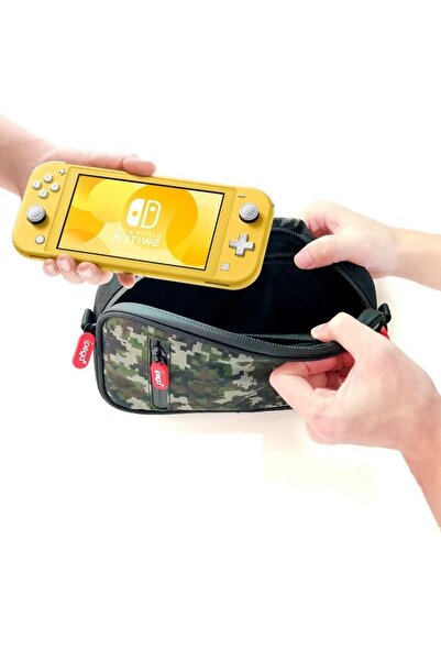 Hvz Nintendo Switch Lite İçin Kamuflaj Desenli Taşıma Çantası