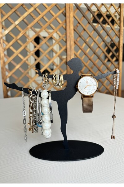 Genel Markalar Balerin Metal Takı Standı Takılık Küpelik Bileklik Kolye Seti ...