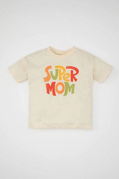 DeFacto Baby Boy - Crew Neck Printed Short Sleeve T-Shirt C1328a5er42