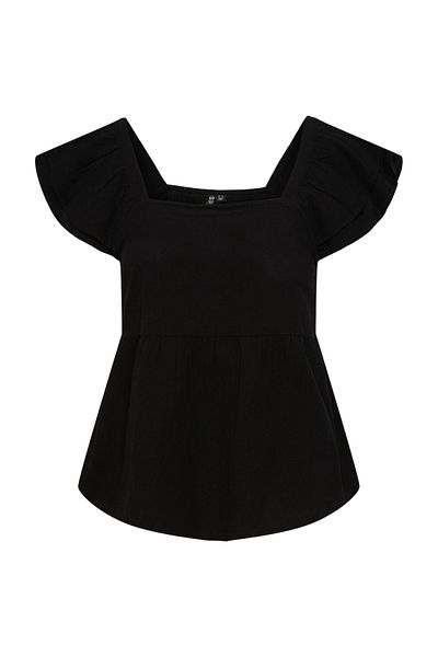 PIECES PCMILLA SL FLOUNCE TOP - Pohodlný střih