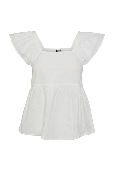 PIECES PCMILLA SL FLOUNCE TOP - Bequeme Passform