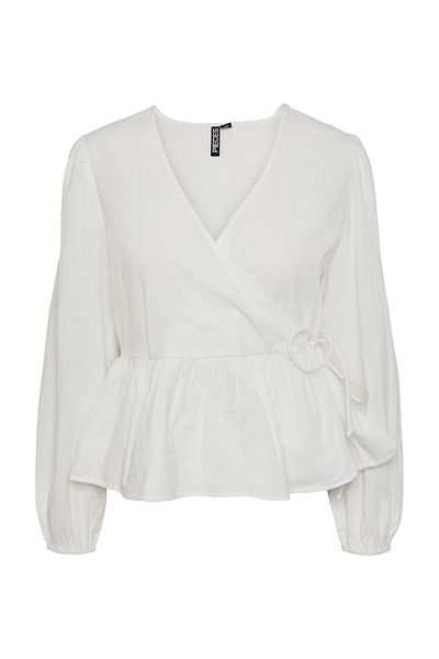PIECES PCMILLA LS - Wickelbluse mit hoher Taille