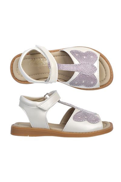 Bebbini Mariposa-Butterfly Ecru Vegan Girl's Sandals