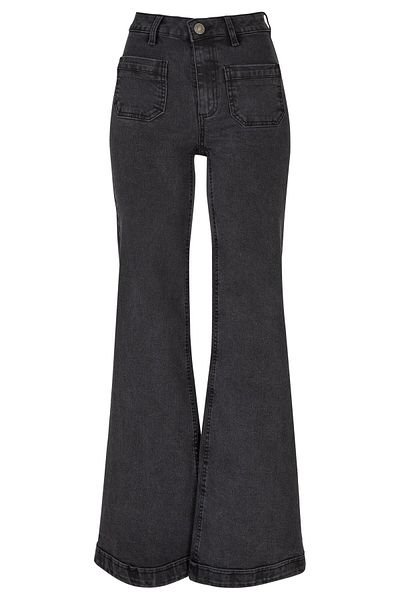 Urban Classics Damen Bayan Vintage Flare Kot Pantolon