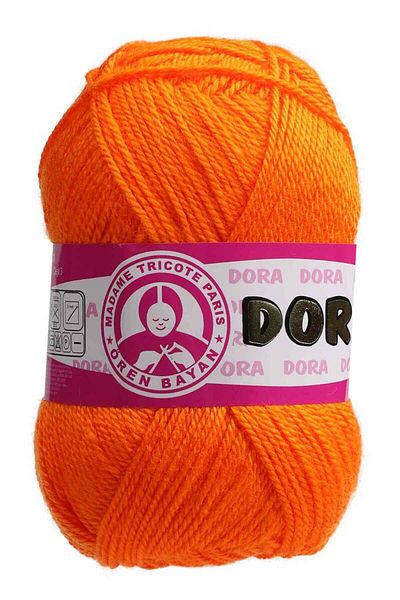 Ören Bayan Orange Dora Knitting Yarn - Knitted 147