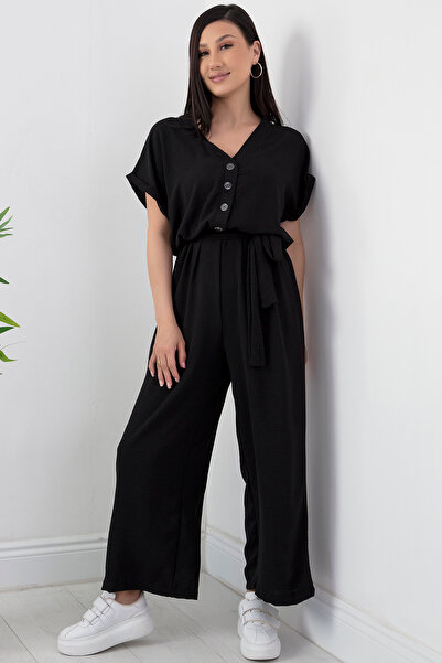 PULLIMM Wide Leg Buttoned Jumpsuit 861-2893