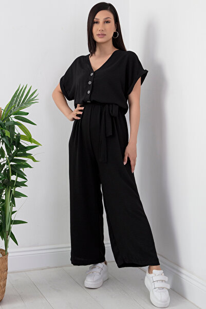 PULLIMM Wide Leg Buttoned Jumpsuit 861-2893