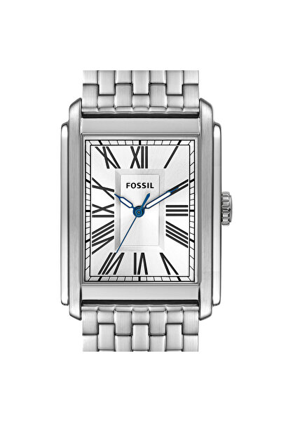 Fossil Male Clock - Carraway Silber Fs6008