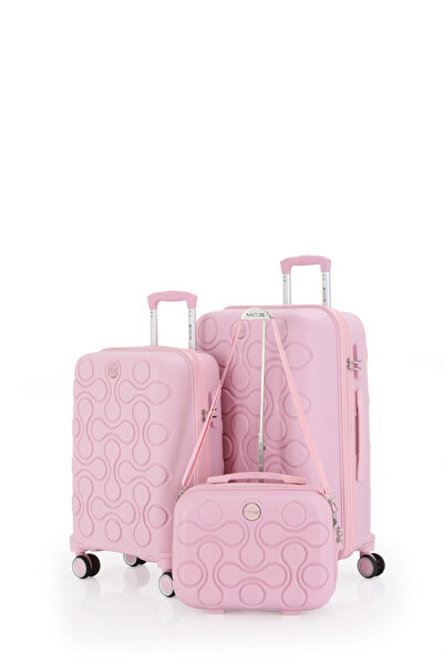 MÇS Mçs Polipropilen 3'lü Valiz Seti Büyük & Orta & Makyaj V376