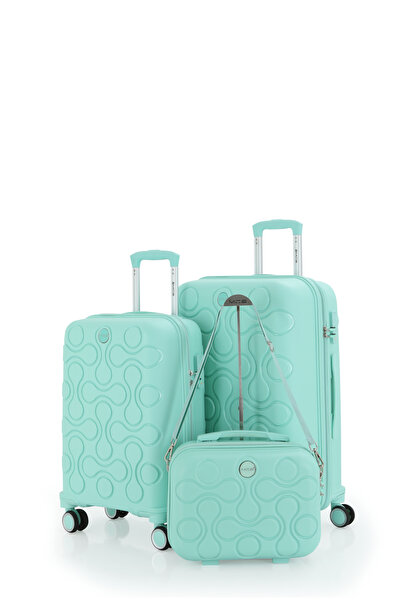 MÇS Mçs Polipropilen 3'lü Valiz Seti Orta & Kabin & Makyaj V376