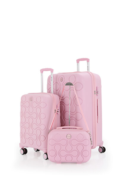 MÇS Mçs Polipropilen 3'lü Valiz Seti Büyük & Kabin & Makyaj V376