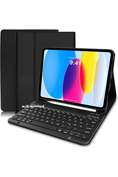 m.tk moveteck İpad Air 11 Inç 2024 2025 M2/m3 Uyumlu Klavyeli Tablet Kılıf Bluetooth Kalem Bölmeli Standlı