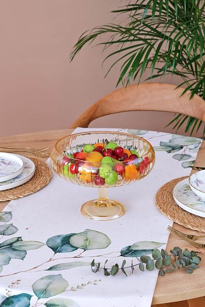 Glore Glass Yellow Large Size Salad Bowl