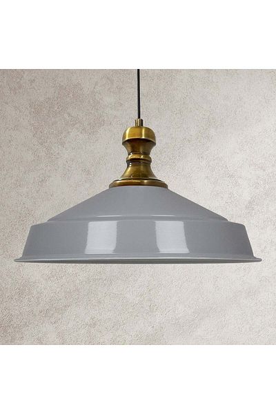 Bamyum Pendelleuchte Asletl-Knob, Metall, 41 cm, Grau Lampe