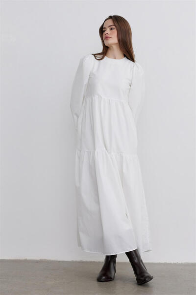 Suud Collection Gathered Comfortable Cut Dress