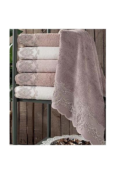 Pupilla Bamboo Laced 6 Pack Hand-face Towel Set 50*90 Marta 1067