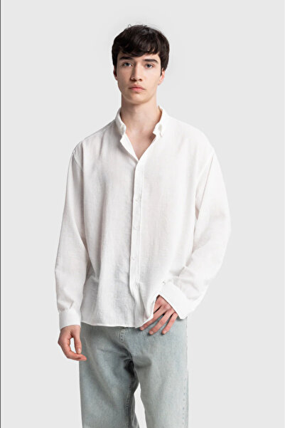 KHAYN OVERSİZE KETEN GÖMLEK K3000G