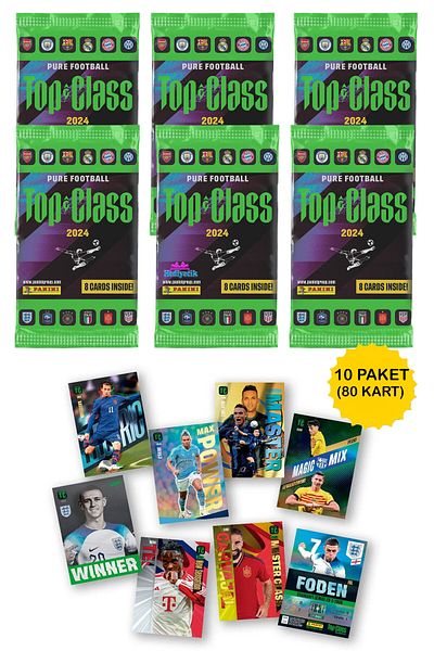 hediyecik Panini Fifa Top Class 2024 - 10er-pack Fußballspielerkarten (80 Karten)