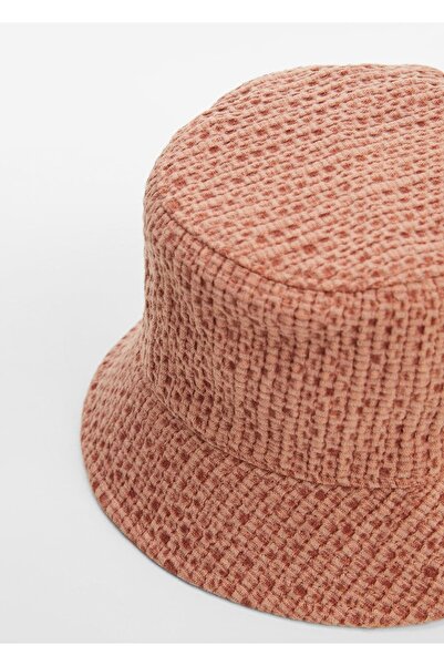 MANGO Woman Dokuma Bucket Şapka