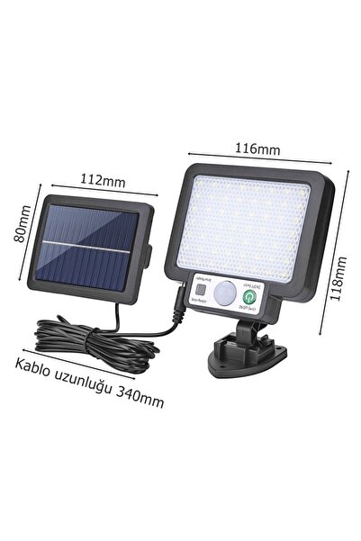 TechMore Solar Panelli Şarjlı Işıldak 3 Modlu Led Aydınlatma Bağ Bahçe Kamp K...